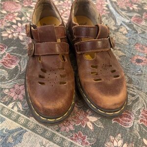 Dr. Martens Kids Brown Leather Dress Shoes